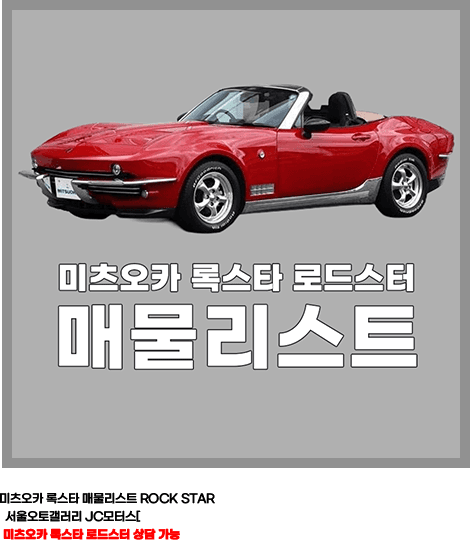 클래식 오픈카 매물리스트